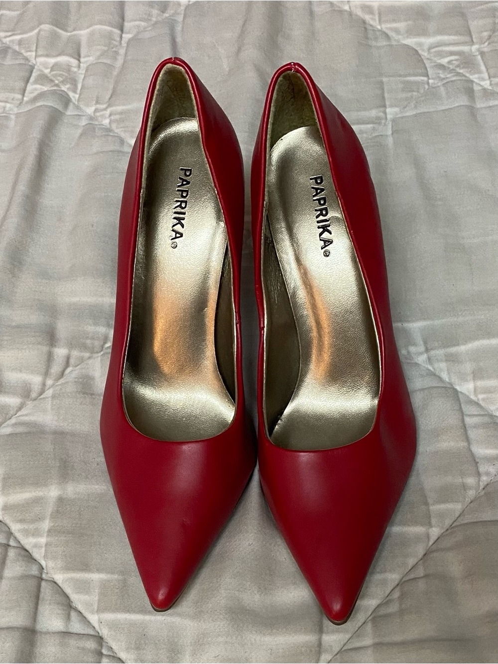 Brand New - Paprika Red Pointed-Toe Stiletto Pumps